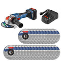 18V Spitfire 5-6-Inch Angle Grinder 8.0Ah Kit with 25 TCWX1S600 Grinder Wheels